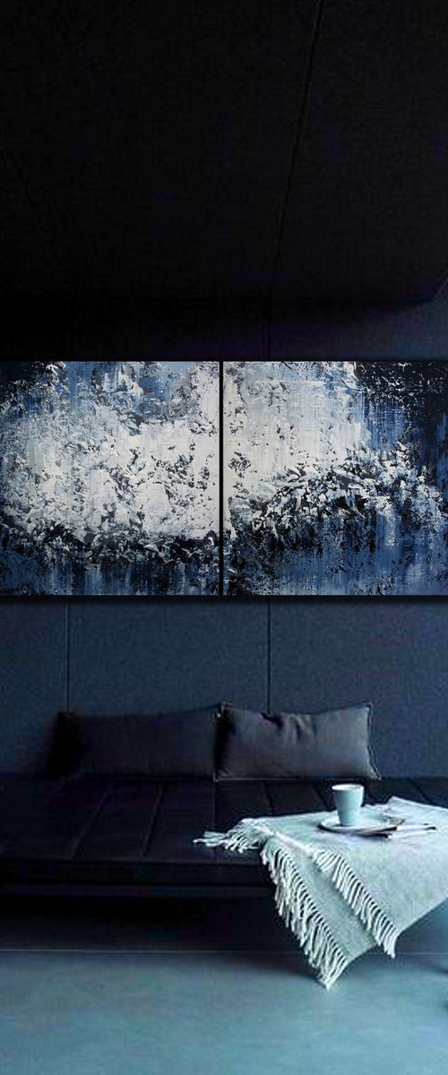 200x100cm. / abstract painting / Abstract 1151 by Alex Senchenko