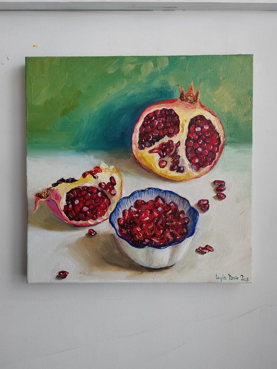 Pomegranate fruit still life