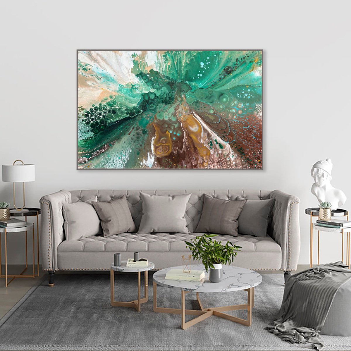 Abstract Acrylic Painting By Alexandra Dobreikin, 66 X 41, Shine, Original Artwork