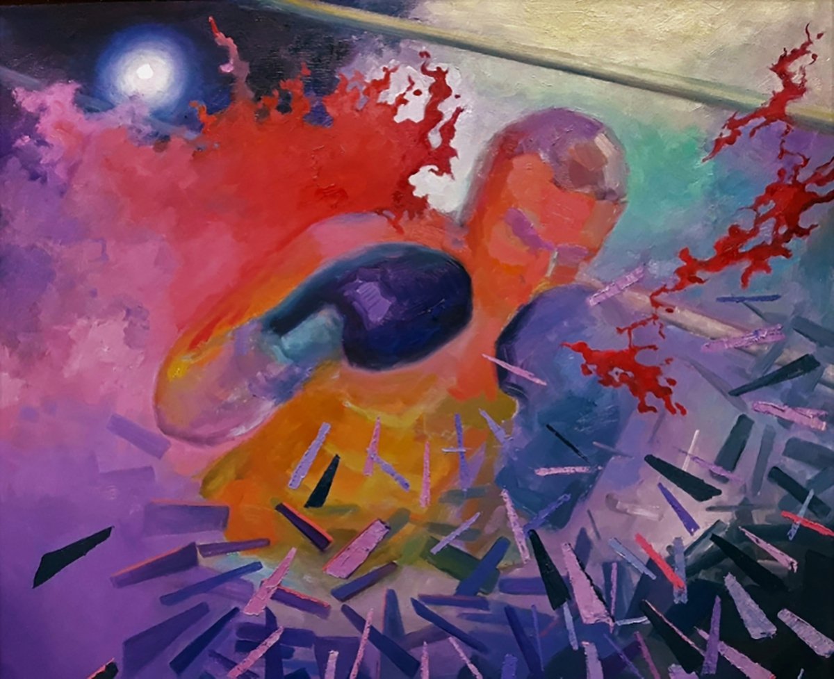Oil painting Knockout by Boris Serdyuk