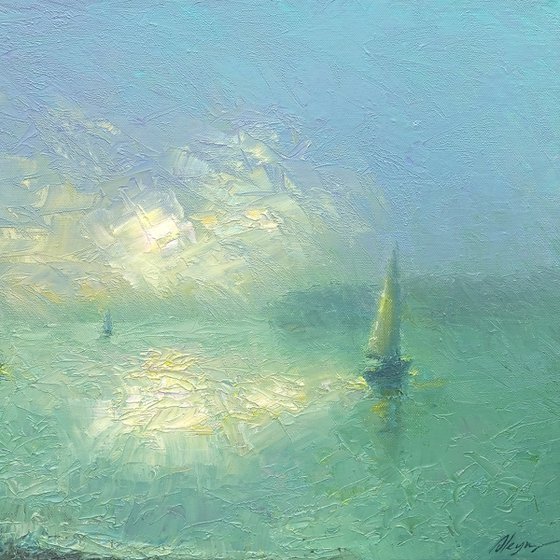 Foggy river