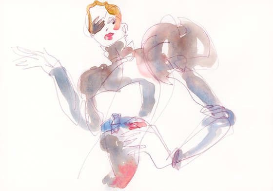 Mishi May Couture Fashion Sketch