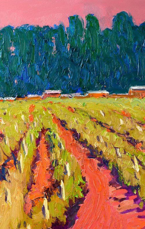 Blue Poplars and Vineyards by Suren Nersisyan