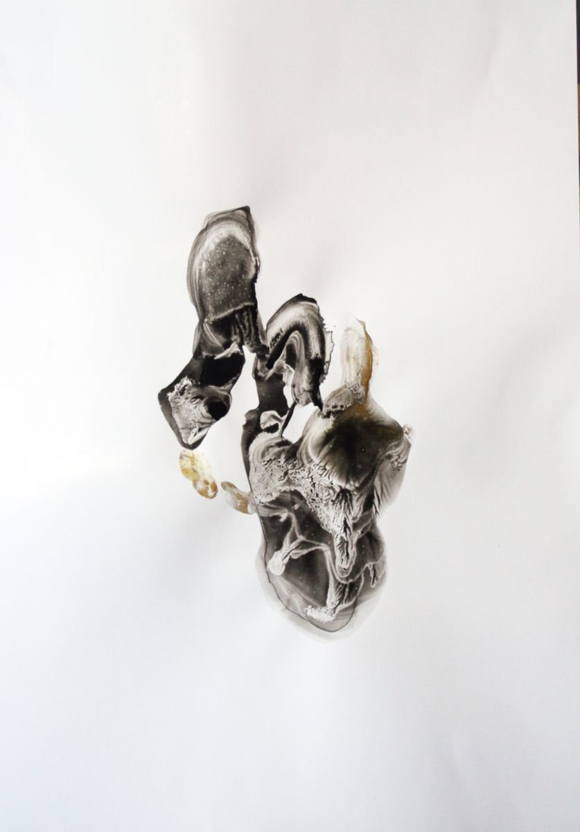 Expressive Abstract Limited Edition Print By Salana Art / Svetlana Samovarova, 8 X 13", Abstraction 1010, Original Artwork