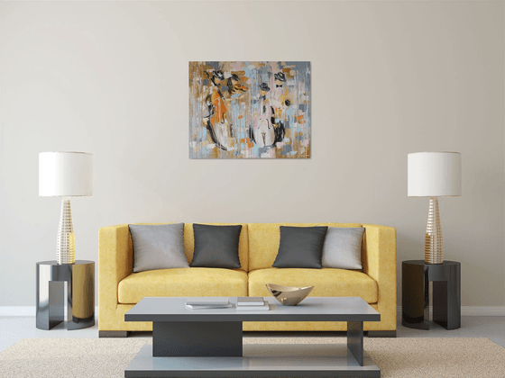 Abstract jazz (80x100cm, oil painting)
