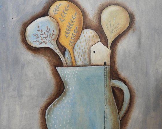 A world inside a plant vase