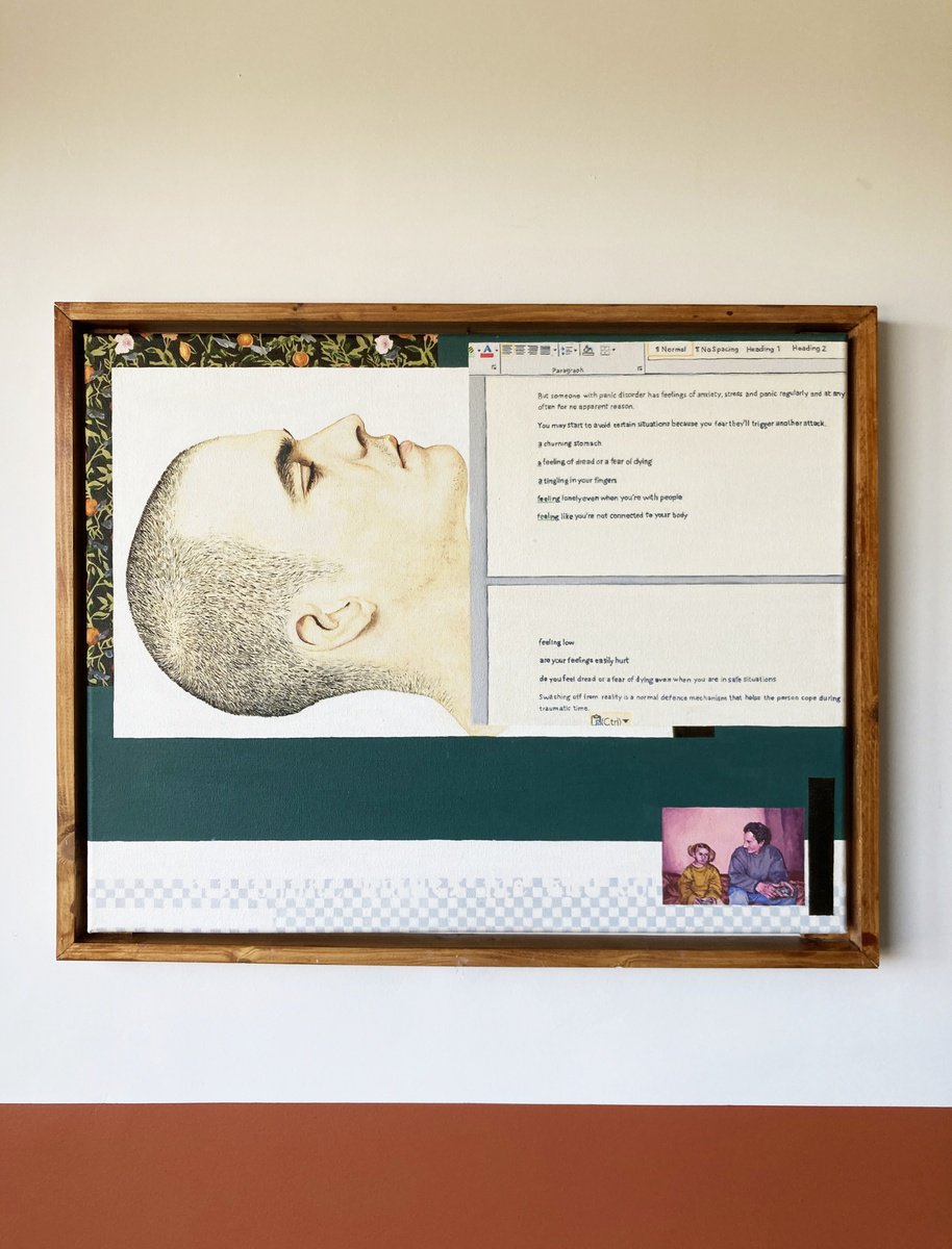 Surrealistic Portrait Oil Painting By J R Root, 22 X 18, No. 146, Original Artwork