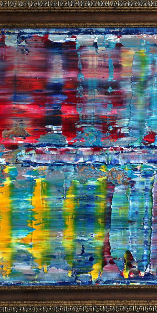 "Streaking" - Original Abstract PMS Oil Painting, 20 x 16 inches by Preston M. Smith (PMS)