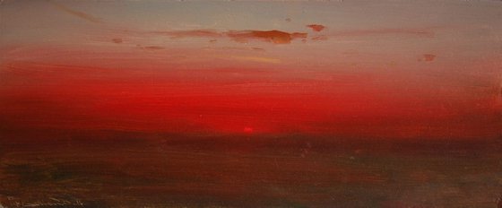 Evening moment 18x44 cm