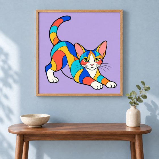 Colorful Abyssinian Kitten #03