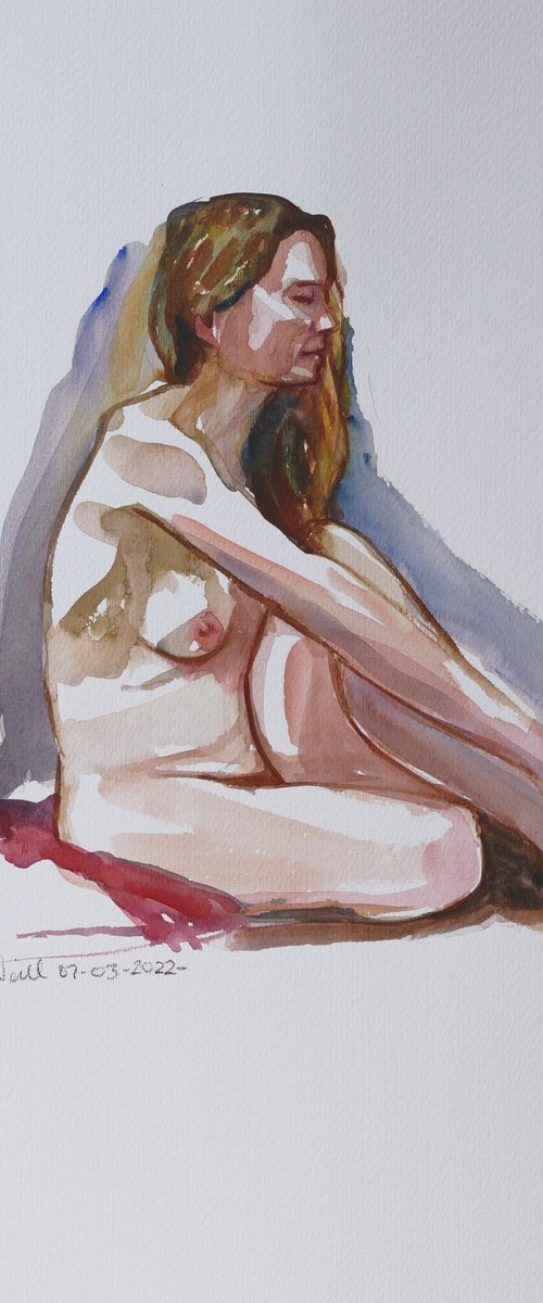 Seated female nude by Rory O’Neill