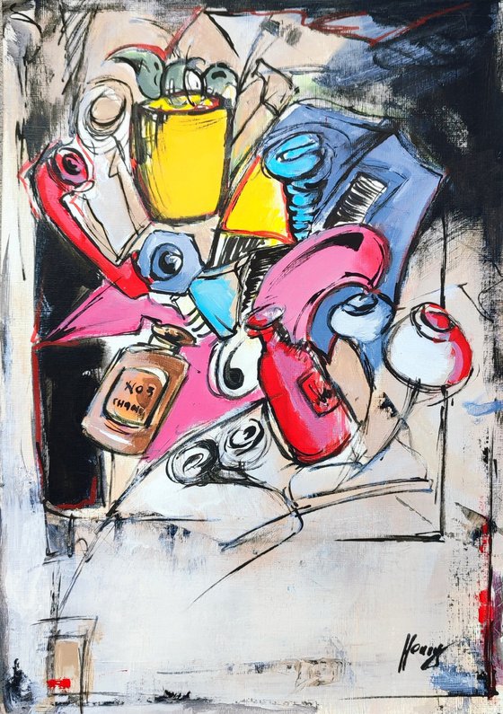 Crazy mixture 2 - acrylic on paper 42x29,7cm