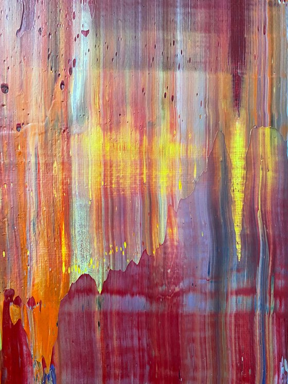"Burning Desire" - Original PMS Abstract Oil Painting On Canvas - 16" x 20"