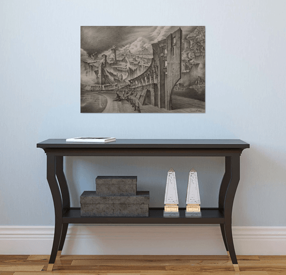 Mistycal Landscape. Architectural Fantasy.