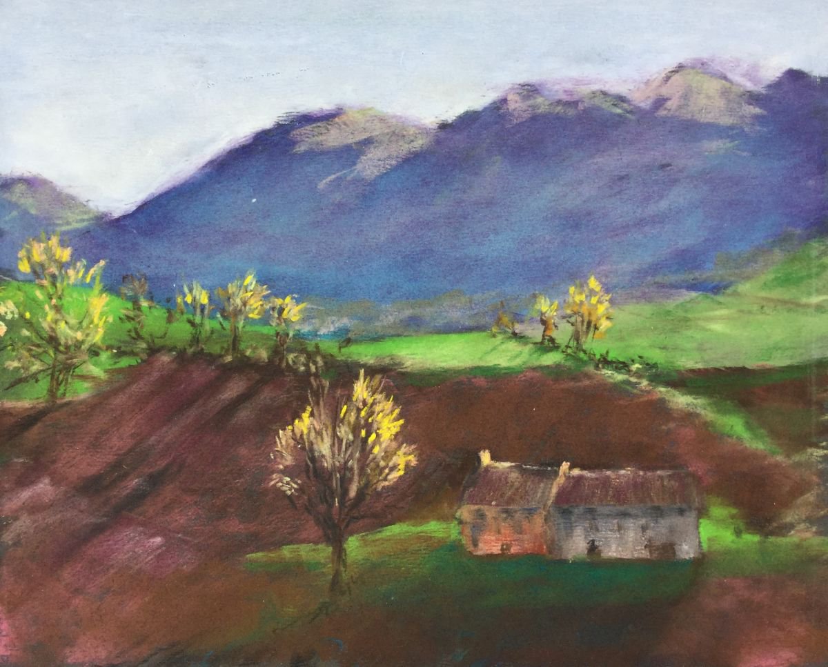 Spring evening on the road to Matelica by Caroline Crawford