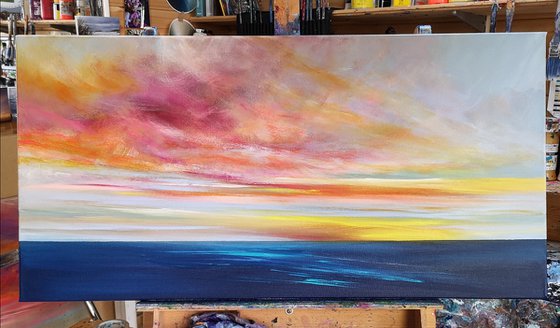 "With You" - Cornish Seascape, Art, Skyscape