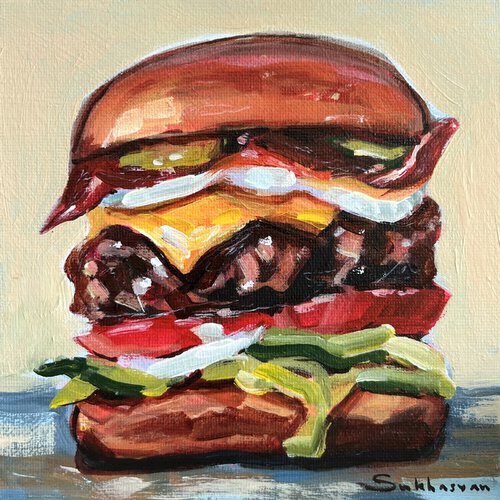Still Life with Burger by Victoria Sukhasyan