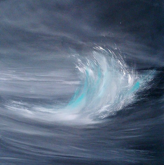 Burst of Teal (Large work)