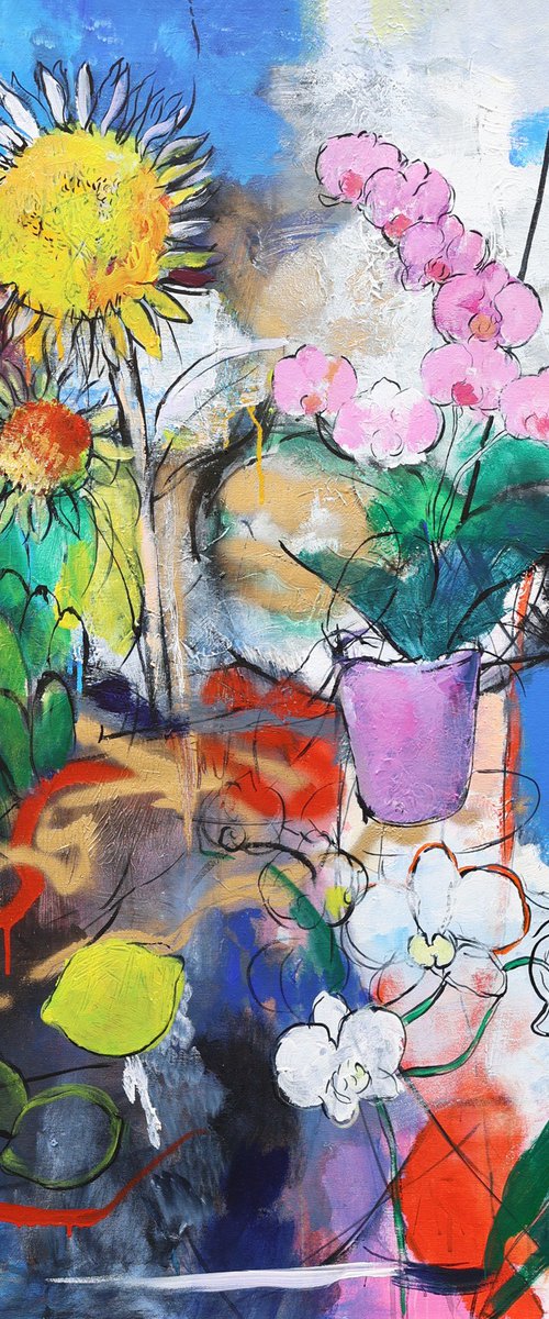 Sunflowers. Orchids. Fruits by Artem Andreichuk