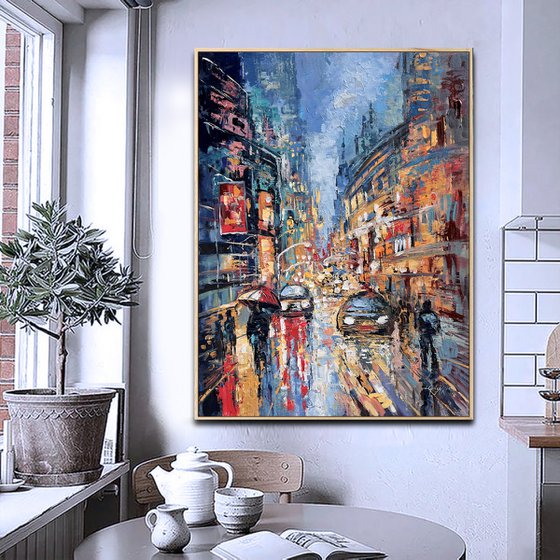 Rainy City Reflections