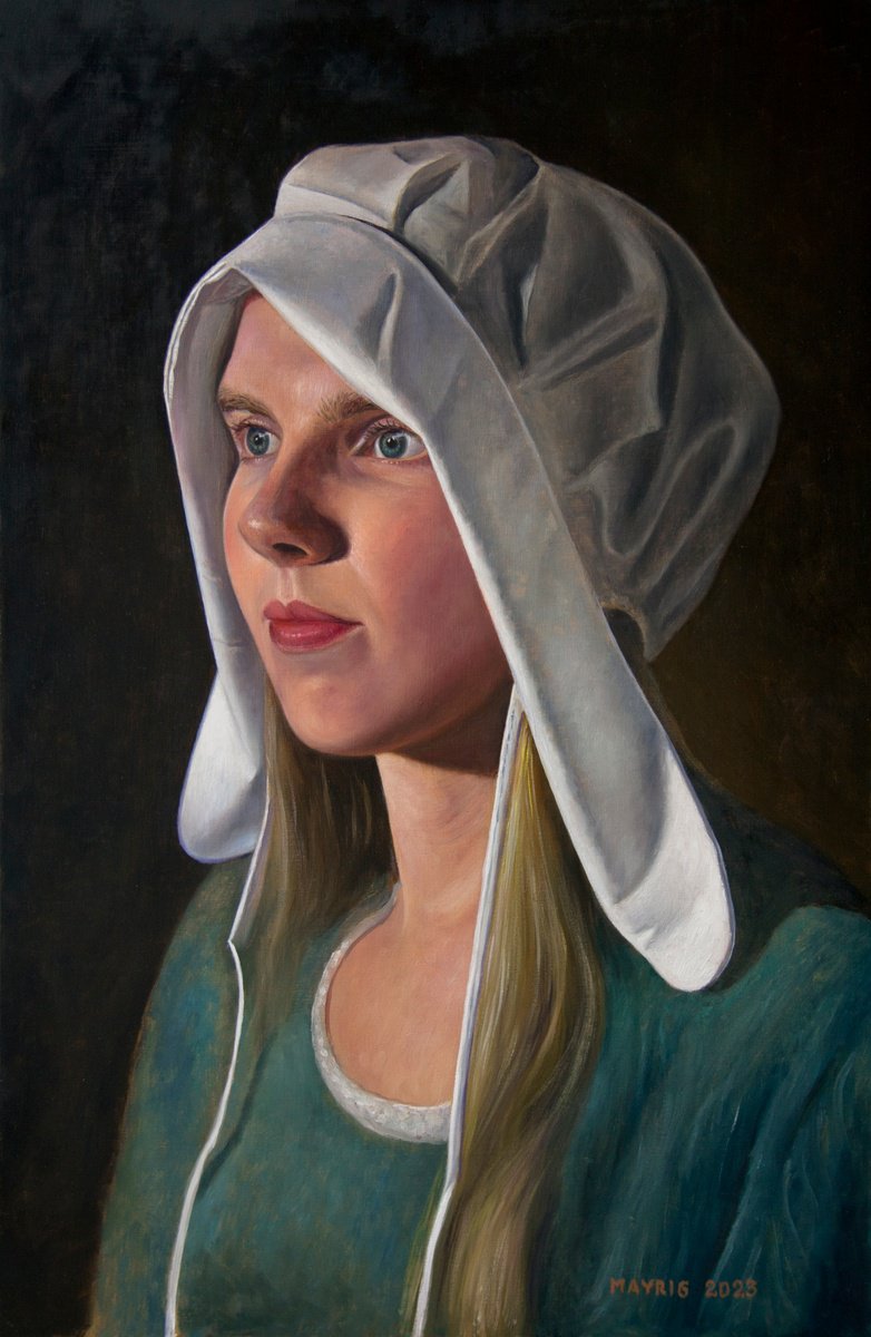 Photorealistic Portrait Oil Painting By Mayrig Simonjan, 16 X 24", Everyday Beauty, Original Artwork