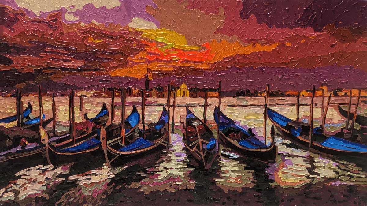 Impressionistic Landscape Oil Painting By Irinagoldenfish, 39 X 22, Remember When, Original Artwork