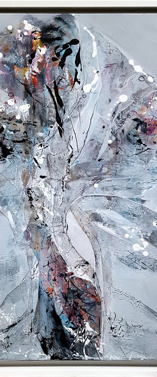 Sublime light gestural perennial still life by O KLOSKA ONEIRIC UNUIQUE ART by Kloska Ovidiu