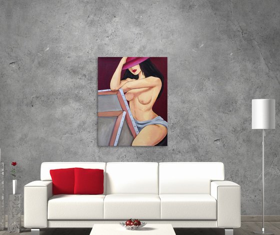 "Model" - nude, erotic, Contemporary Art, figurative