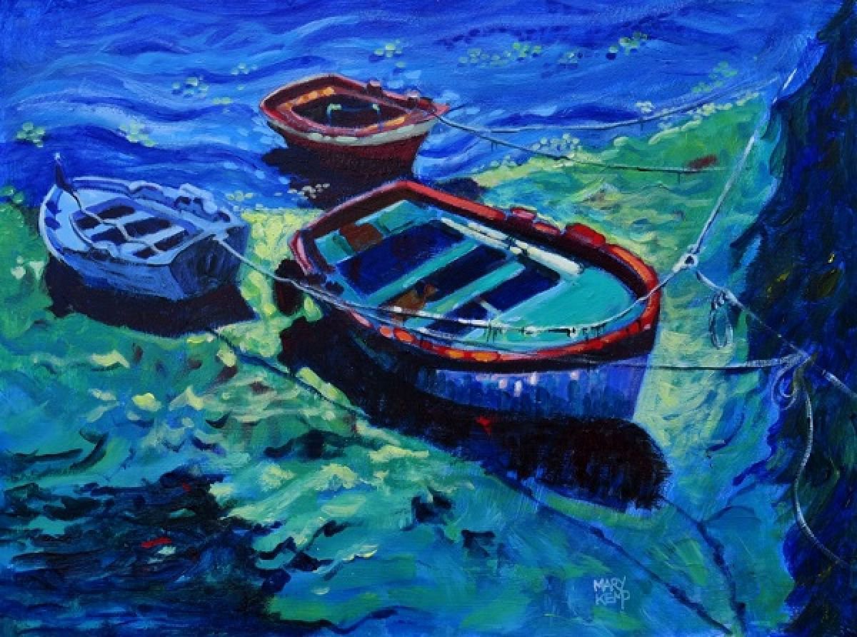 Boats in Galicia. by Mary Kemp