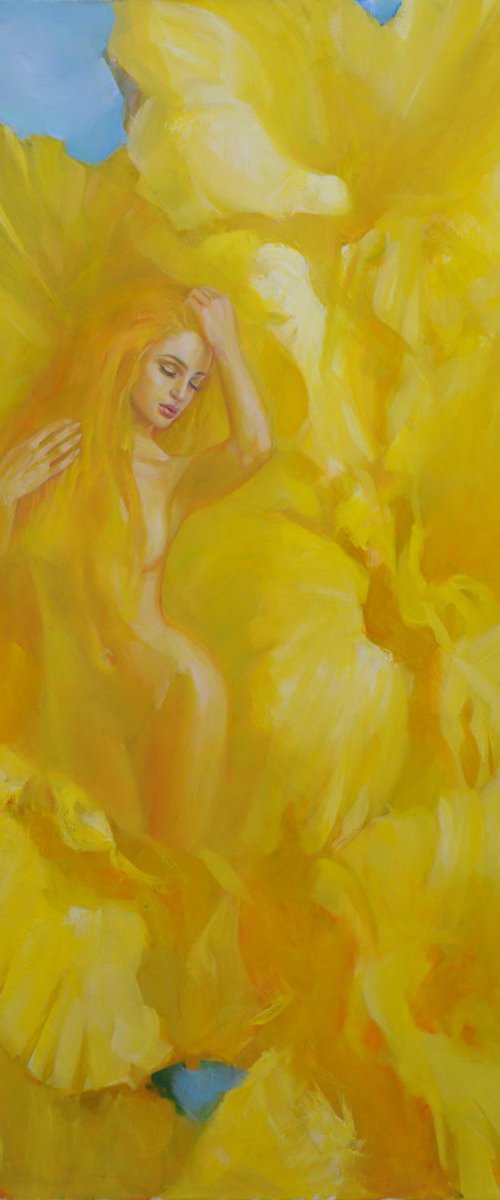 Yellow Gladioles by HELINDA (Olga Müller)