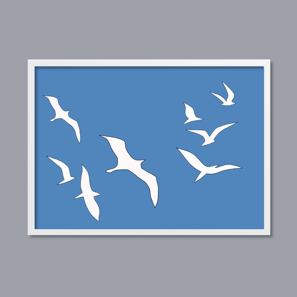 In the Sky #51 - Enhanced Matte Paper Framed Print - Ready to Hang by Marina Krylova
