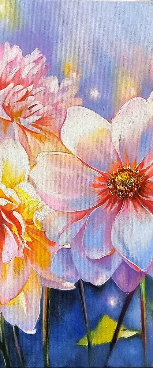 "Dream about flowers No. 1." flowers impressionism 2023 by Anna Bessonova (Kotelnik)