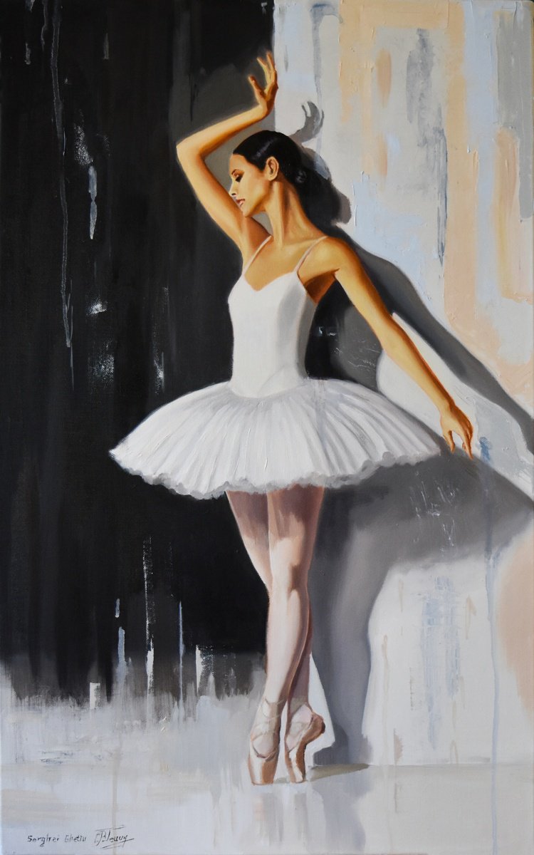 Ballerina white swan by Serghei Ghetiu