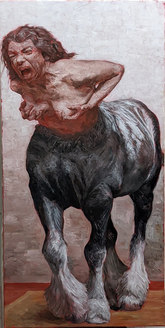 Femme centaure criante