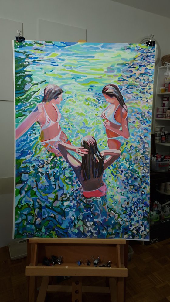 At the beach / 100 x 70 cm