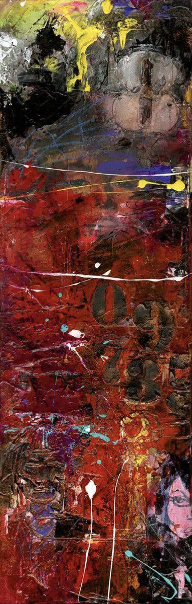 Expressive Painting , Beauty Is In The Eye Of By Kathy Morton Stanion, 8 X 24, Artwork For Sale On Artfinder