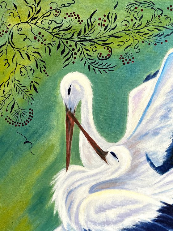 Storks Painting