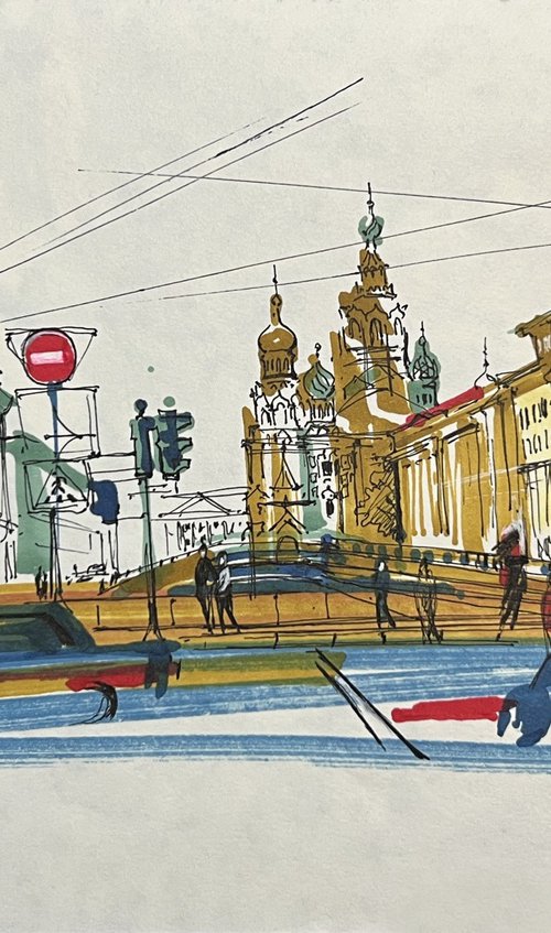 City ​​street. Nevsky Prospect by Natalia Veyner