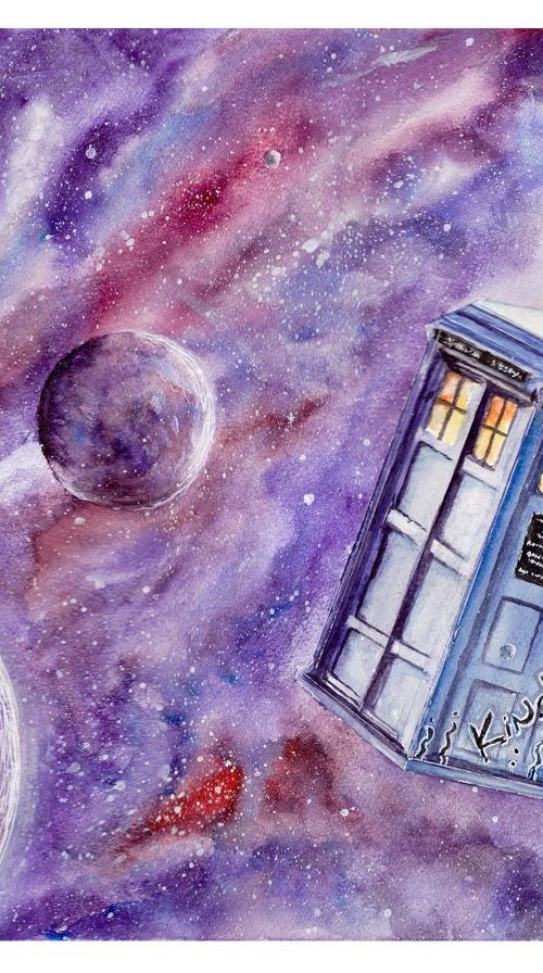 Tardis in Space for Edgar by Yulia Schuster