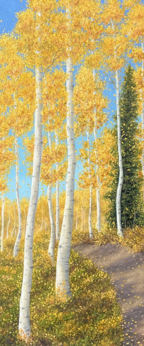 Golden Aspens by Olya Lane
