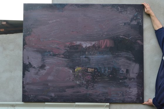 Black abstract painting art