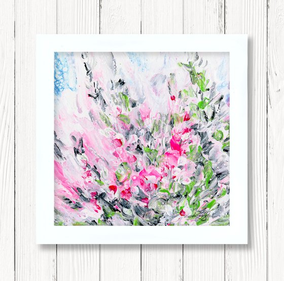 Floral Jubilee 39 - Framed Abstract Floral Art by Kathy Morton Stanion