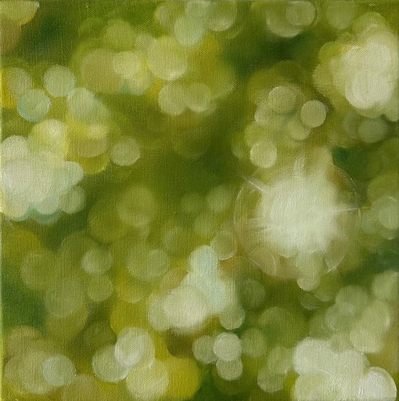 Sunlight Through Leaves Green and Gold Nature