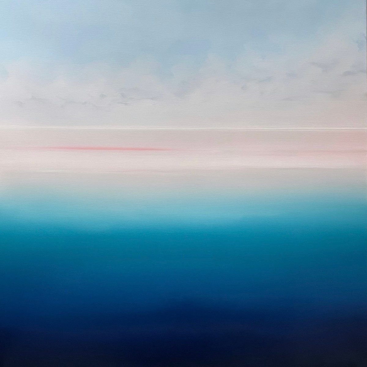 Surrealistic Landscape Oil Painting By Larissa Uvarova, 31 X 31", Deep Inside 74, Original Artwork