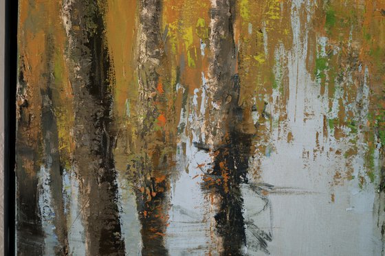 Everglades Cypress Trees 30x30 inch 76x76 cm by Bo Kravchenko