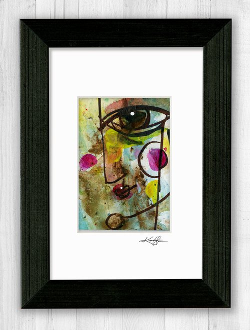 Little Funky Face 12 - Abstract Painting by Kathy Morton Stanion by Kathy Morton Stanion