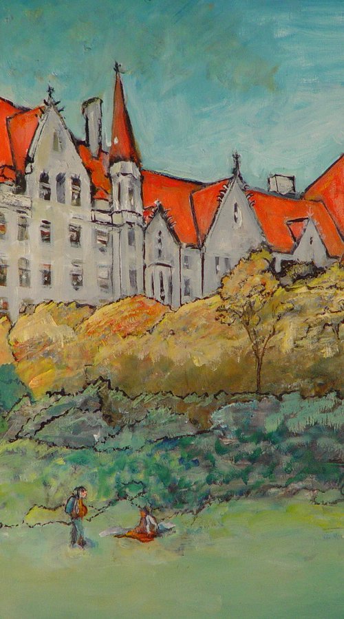 Red Roofs of the University of Chicago by Leon Sarantos