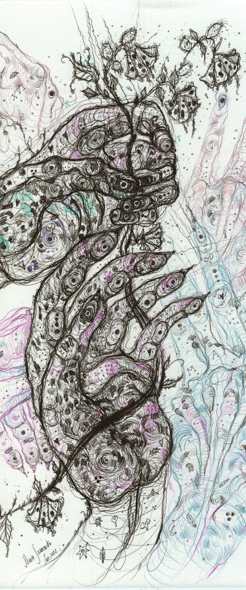 Autumn Flowers. Drawing by Maria Susarenko