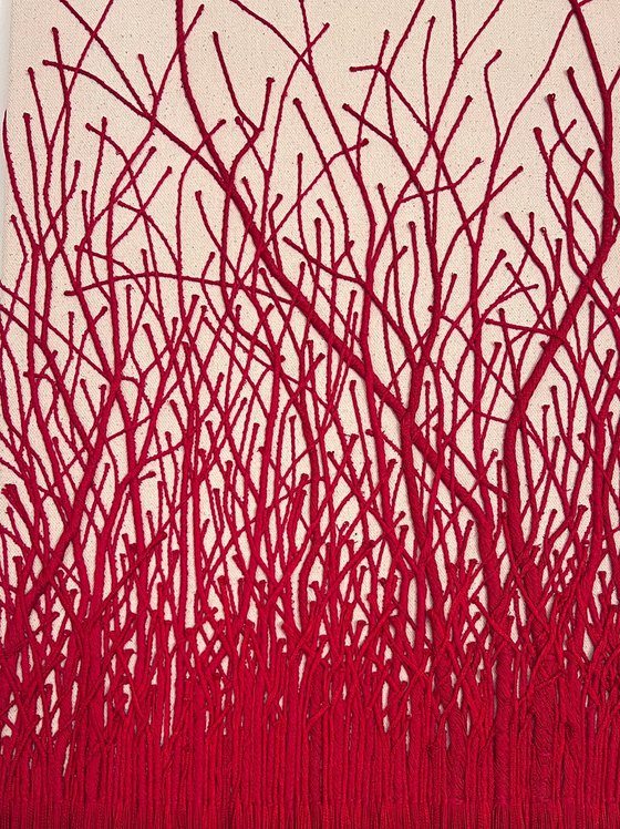 A forest behind trees