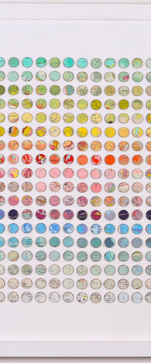 324 World Map Rainbow Dots by Amelia Coward